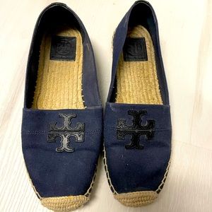 Tory Burch navy espadrilles size 9